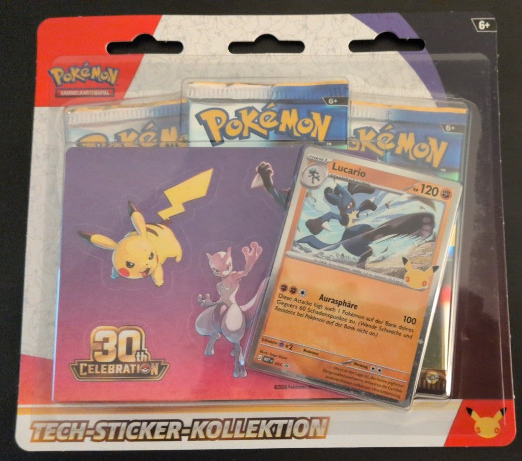Pokémon 30 Jahre Tech-Sticker-Kollektion, Vorderseite